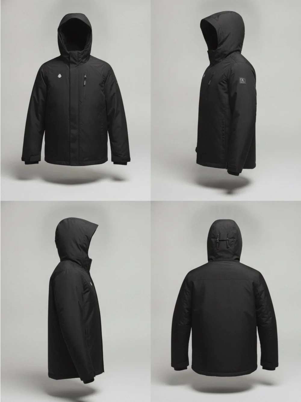London Fog Kids L 14/16 Black Fleece Lined Hooded Jacket Unisex